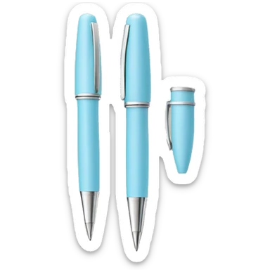 writing pen pastel blue sticker