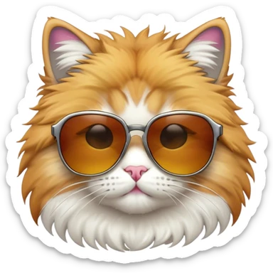 Cat with sunglasses sticker