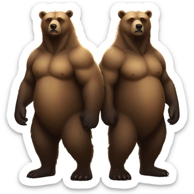 2 bears together  sticker