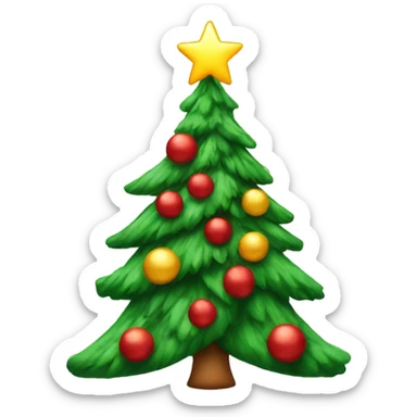 Cristmas tree with bow on top sticker