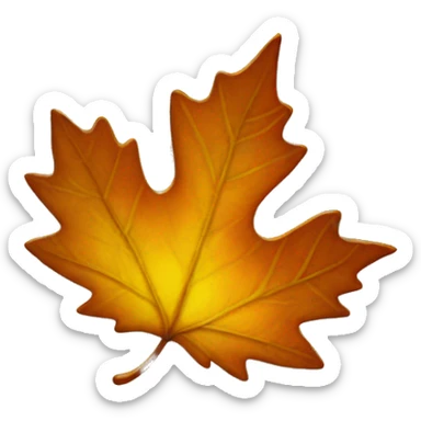 a sun disguised as a fall leaf sticker