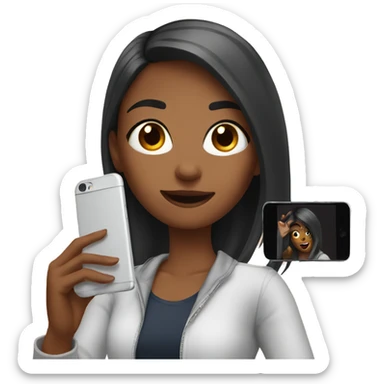 girls taking a selfie indoors sticker