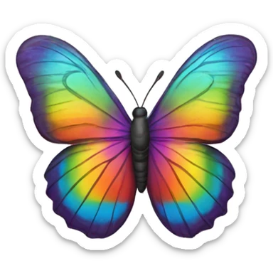 Butterfly with rainbow arua sticker