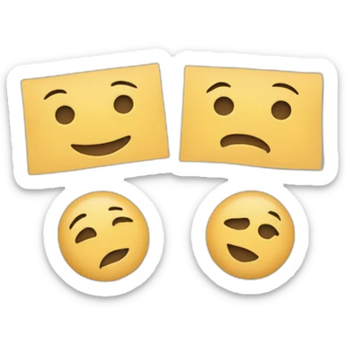 three pieces of paper, one next to each other. sticker