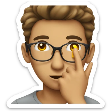 man telling a woman a secret sticker