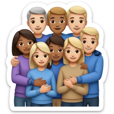 Home of rat, pig, cow, rabbit hugs sticker