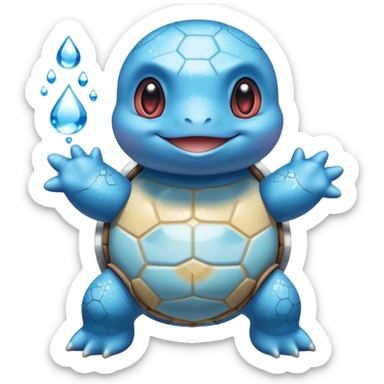 glitter pokemon squirtle sticker