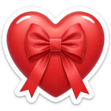 heart with a bow, kpop sticker