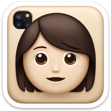 iphone 15 pro creamy and dark brown sticker