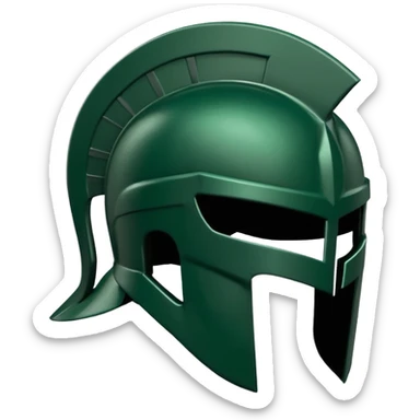 michigan state spartan helmet sticker