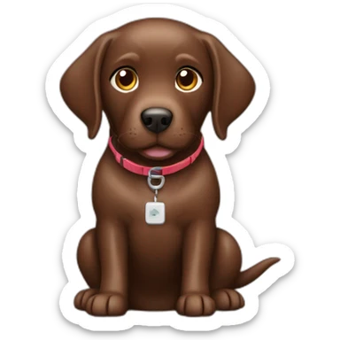 Labrador Retriver chocolate color playing videogames sticker