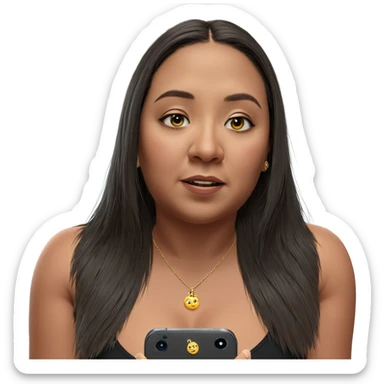 girl with necklace by window sticker