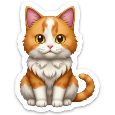 a full body normal cat emoji but calico sticker