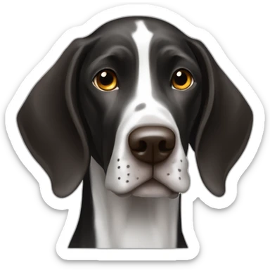 Black and white German Shorthaired Pointer sticker