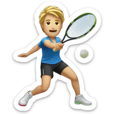 Badminton player smash sticker