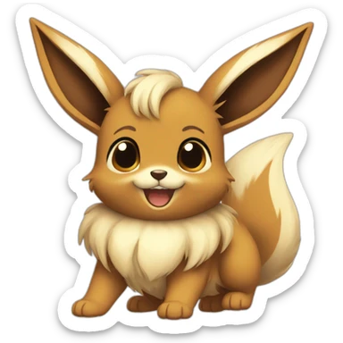 Happy Eevee sticker