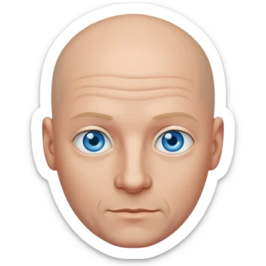 roux chauve yeux bleu  sticker