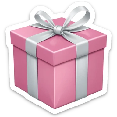pretty pink gift box sticker