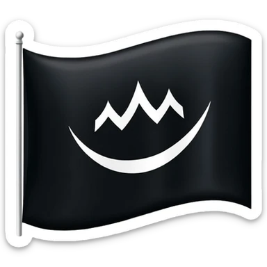 علم اسود مكتوب عليه لا اله إلا الله sticker