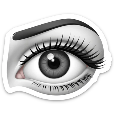 I want a version of the "single eye" generic unicode emoji but the eye is shut, eye lids down over the eye... not human face... like its just the eye ball, well you can see a bit of the eye lashes as well... I just want a version of this emoji where the eye is closed sticker