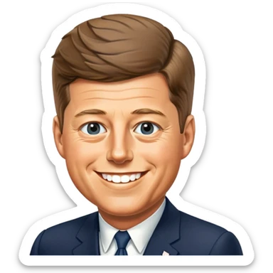 Portrait of John F. Kennedy sticker