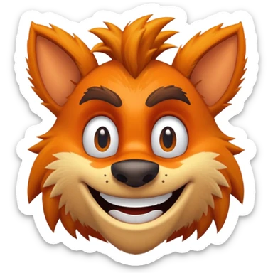 friendly crash bandicoot sticker