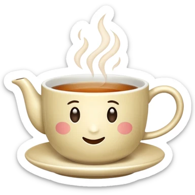 a cup of tea sticker