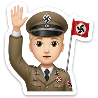 Creat emoji of nazi germany waving falg sticker
