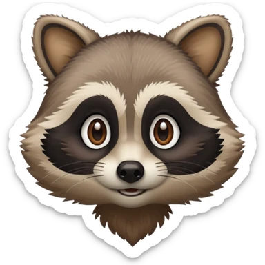 Rambly the raccoon sticker