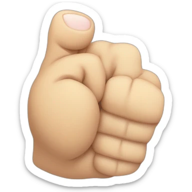 fist but thumb passed through index finger looking us sticker