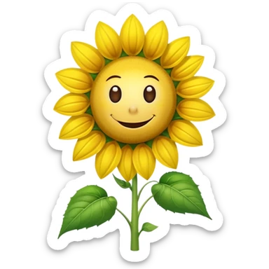 An exact  picture of the sunflower from Plants vs. Zombies sticker