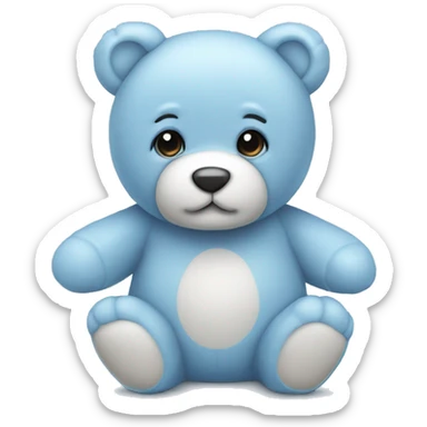 Pastel blue teddy sticker