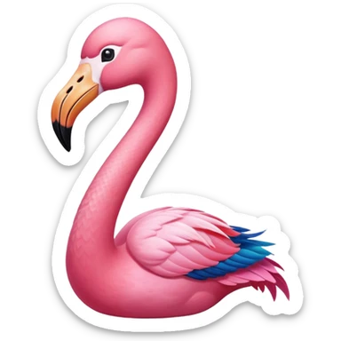  Snake flamingo sticker