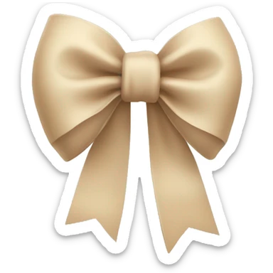 Beige bow sticker