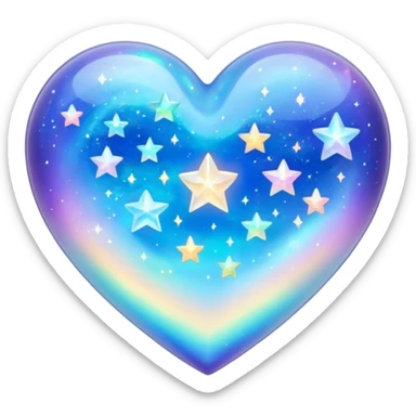 stars opalite heart galaxy opalite sticker
