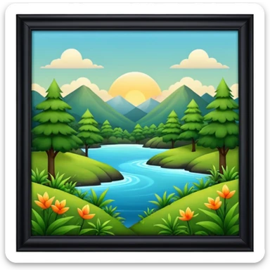 nature and fancy  frame sticker