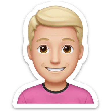 Barbie doll Ken Head pink t-shirt sticker