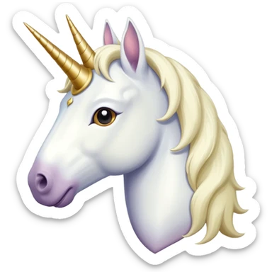 a unicorn with a khaki mane sticker