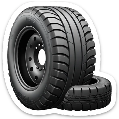 Car tire with hole  sticker