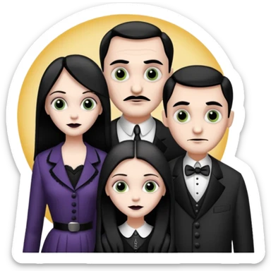addams fmaily sticker