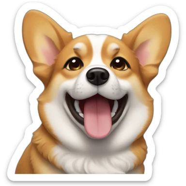 black&tan corgi crying sticker