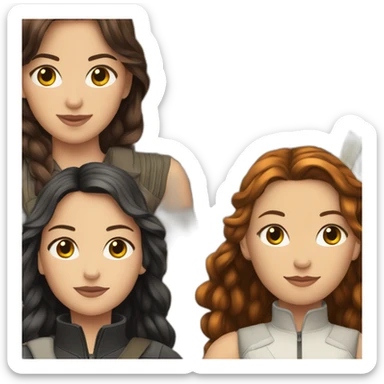 Katniss everdeen and Her sister sticker