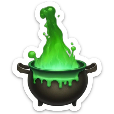 Cauldron Green potion inside sticker