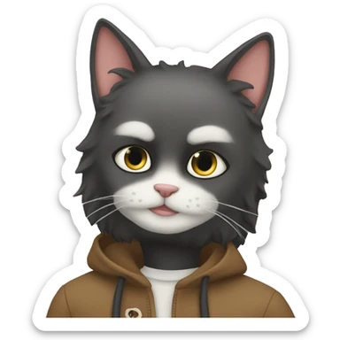 Me and my boyfriend (he is a cat) sticker