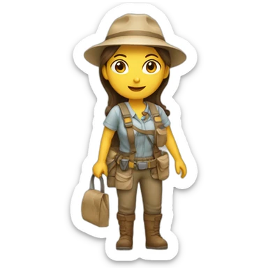 women field archaeologist sticker