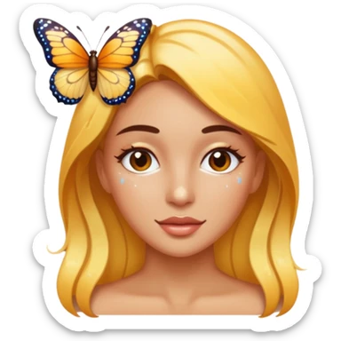 Watery water hydro butterfly  sticker