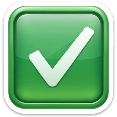 check mark button green square sticker