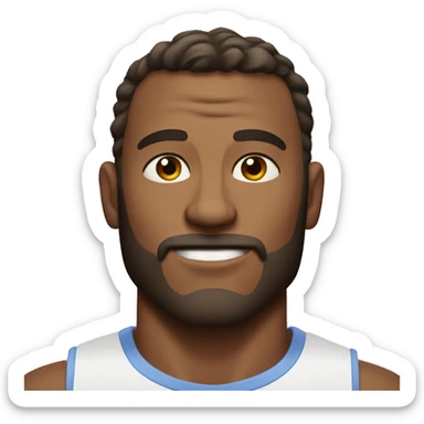 A portrait of a hunky man sticker