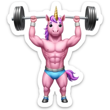 Unicorn overhead pressing weight sticker