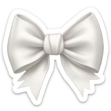 White bow sticker